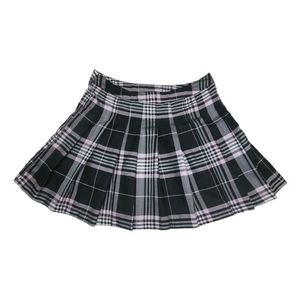 Pleated Black and Pink Plaid Forever 21 Mini Skirt